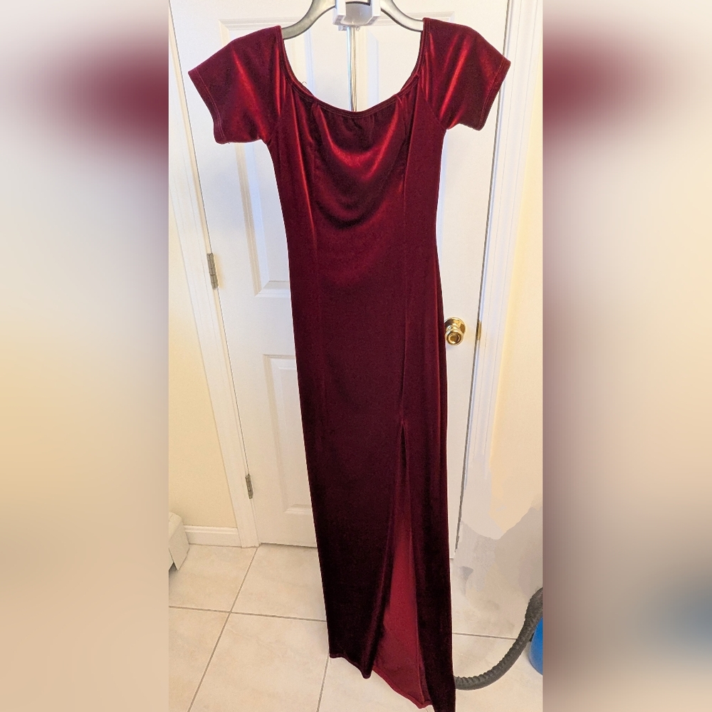 Fashion Nova Multicolored Slit Gown for Weddings